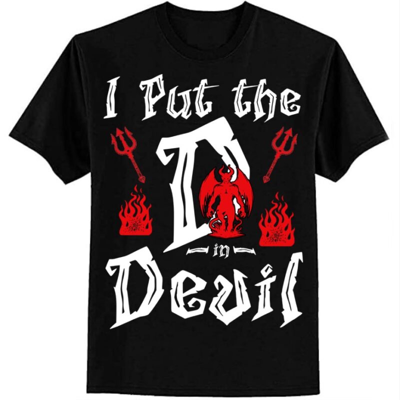 I Put D in Devil Matching Couple Funny Halloween T-Shirt ltsp