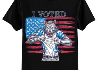 I Voted Werewolf Funny T-Shirt ltsp