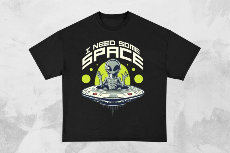 Funny Alien T-Shirt Designs Bundle