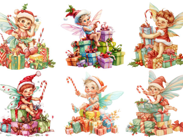 Illustrate festive clipart of baby fairy t shirt design for sale