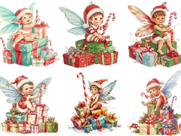 Illustrate festive clipart of baby fairy t shirt design for sale