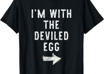 I’m With The Deviled Egg Costume Halloween Matching Couple T-Shirt