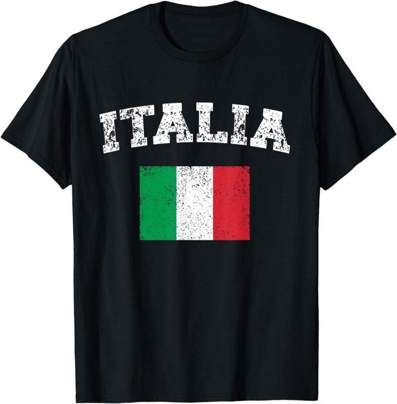 Italian Flag Distressed Flag of Italy Italia Flag T-Shirt