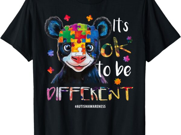 It’s ok to be different – autism awareness panda t-shirt