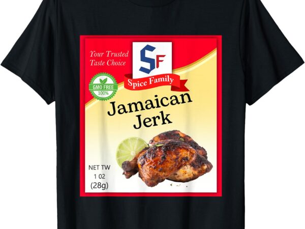 Jamaican jerk condiment costume holiday spice group costumes t-shirt