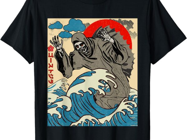 Japanese art ghostzilla funny ghost gifts for men women kid t-shirt