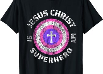 Jesus Christ Is My Superhero Jesus Kids Toddler Girls 5T 4T T-Shirt