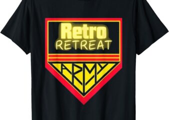 Join the Retro Retreat Army – Trendy Graphic Tee T-Shirt