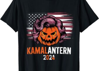 KAMALA HARRIS Retro Halloween Jack o Lantern Flag 2024 T-Shirt