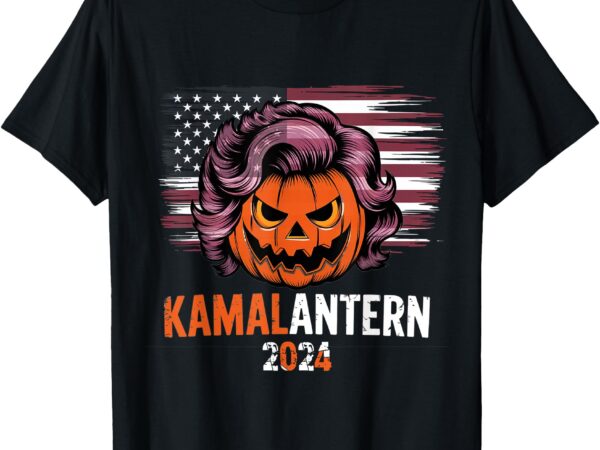 Kamala harris retro halloween jack o lantern flag 2024 t-shirt