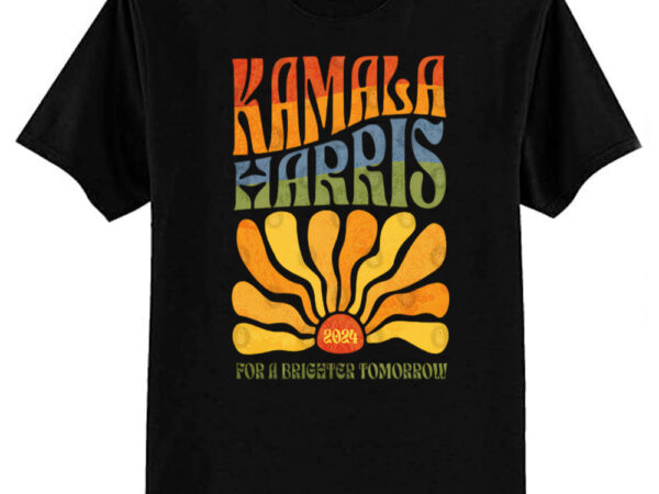 Kamala harris 2024 boho groovy rainbow t-shirt