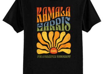 Kamala Harris 2024 Boho Groovy Rainbow T-Shirt