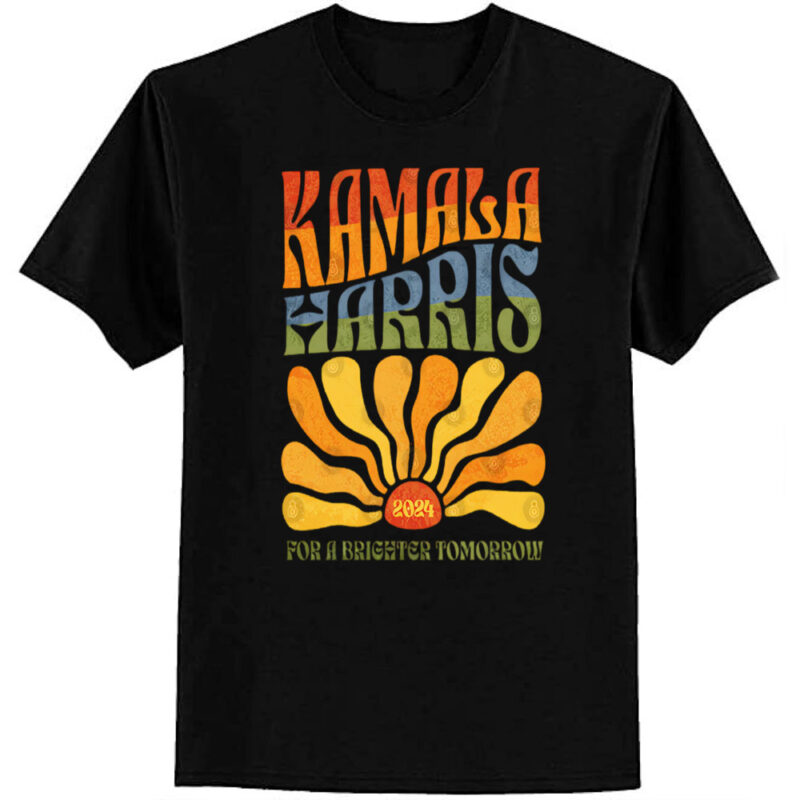 Kamala Harris 2024 Boho Groovy Rainbow T-Shirt