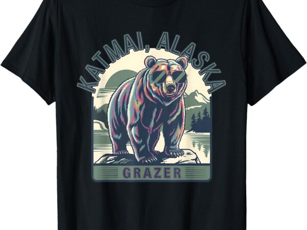 Katmai alaska grazer vintage fat bear week 2024 t-shirt