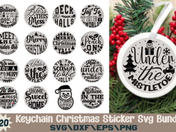 Christmas keychain sticker t-shirt bundle christmas keychain sticker svg bundle