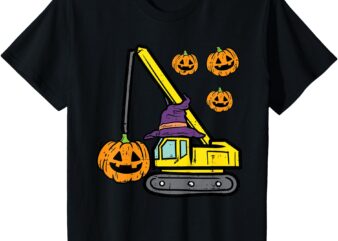 Kids Halloween Crane Construction Truck Costume Toddler Boys Kids T-Shirt