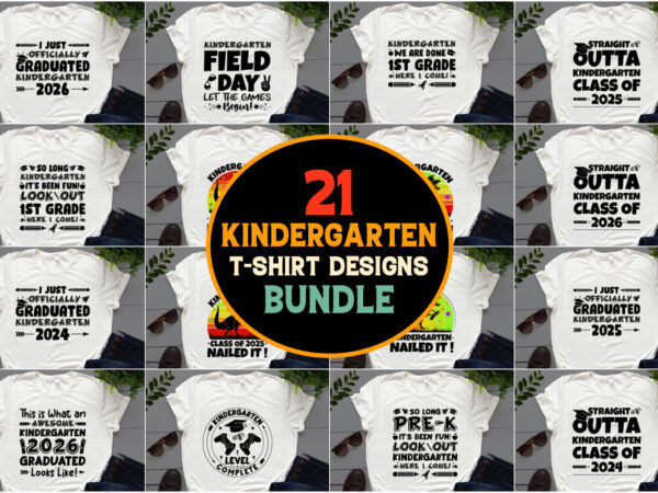 Kindergarten t-shirt design bundle