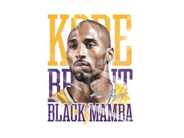 Kobe bryant color blast water color digital art images png file t shirt vector art