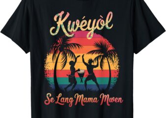 Kwéyòl Se Lang Mama Mwen Jounen Kwéyòl Outfit Creole Pride T-Shirt