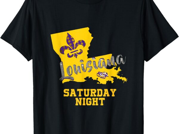 Lsu tigers fleur de lis louisiana saturday night t-shirt