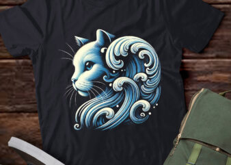 LT443 Blue Cats Wave For Kamala Funny Blue Cat Ladies t shirt vector graphic