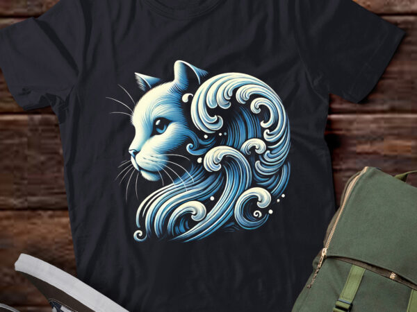 Lt443 blue cats wave for kamala funny blue cat ladies t shirt vector graphic