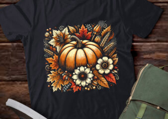 LT445 Vintage Pumpkin Autumn Graphic Thanksgiving