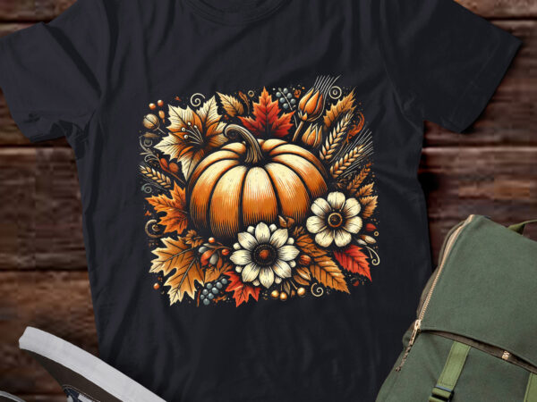 Lt445 vintage pumpkin autumn graphic thanksgiving