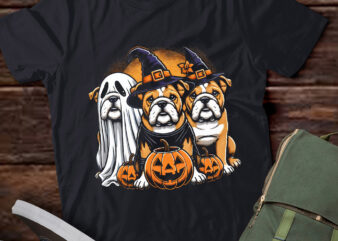 LT448 Cute Bulldog Ghost Halloween Dog Lovers t shirt vector graphic