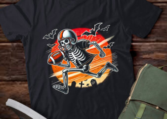 LT451 Funny Football Skeleton Player Halloween Men Boys t shirt vector graphic