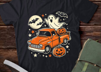 LT455 Monster Truck For Kids Boys Pumpkin Ghost Halloween t shirt vector graphic