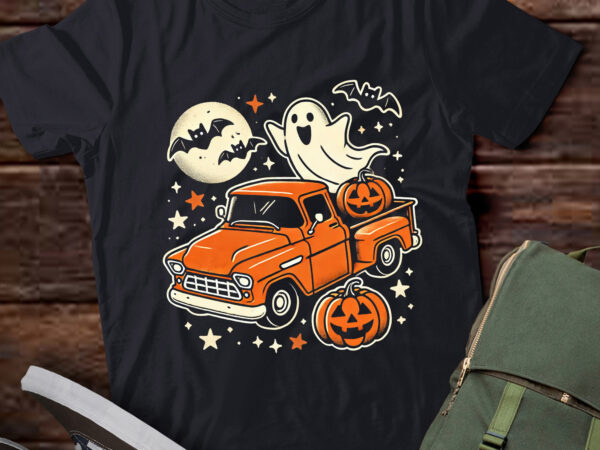 Lt455 monster truck for kids boys pumpkin ghost halloween t shirt vector graphic