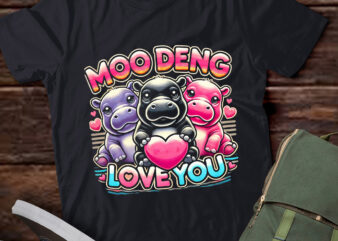 LT461 Moo-Deng Hippo The Famous Baby Moo-deng t shirt vector graphic