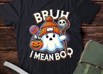 LT462 Happy Halloween Bruh Ghost Boo Skull Pumpkin