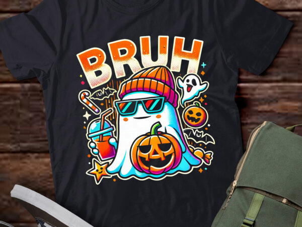 Lt467 bruh ghost halloween cute ghost trick or treat candy t shirt vector graphic