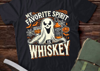 LT481 My Favorite Spirit Is Whiskey Funny Ghost Halloween