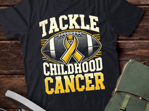 Lt482 childhood cancer awareness tackle cancer football t shirt vector graphic