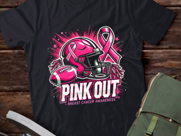 Lt483 football pink out breast cancer awareness gift t shirt vector graphic