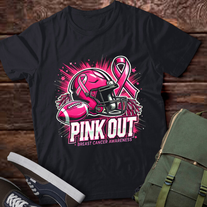 LT483 Football Pink Out Breast Cancer Awareness gift