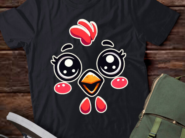 Lt490 halloween chicken face costume cute hen themed t shirt vector graphic