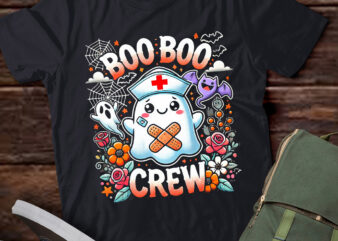 LT500 Groovy Boo Crew Nurse Funny Ghost Halloween