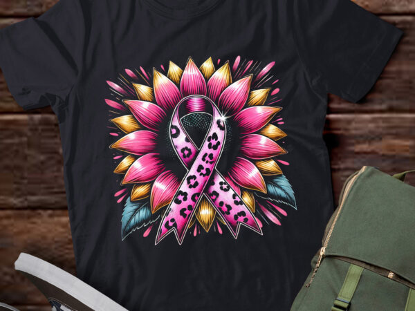 Lt502 sunflower pink breast cancer awareness flower lover t shirt vector graphic