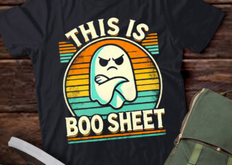 LT515 This Is Boo Sheet Ghost Retro Halloween Costume