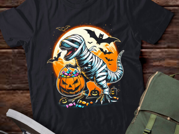 Lt516 halloween dinosaur t rex mummy pumpkin boys men t shirt vector graphic