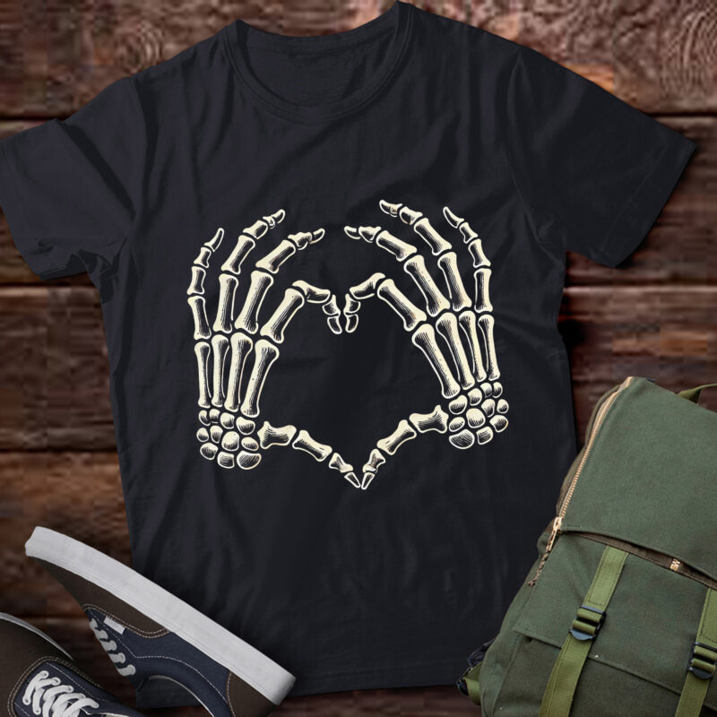 LT522 Skeleton Hands Heart Sign Retro Halloween Costume