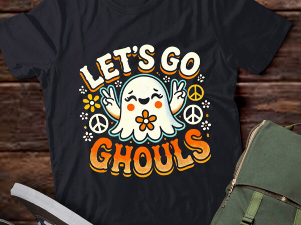 Lt523 retro halloween lets go ghouls ghost costume t shirt vector graphic