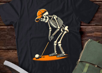 LT529 Funny Skeleton Golf Halloween Golfer Golf Player