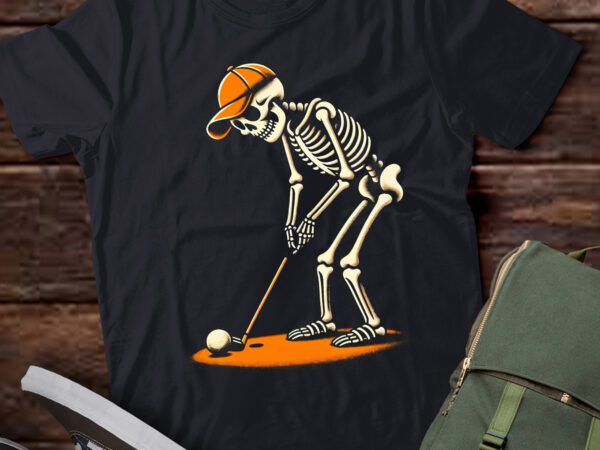 Lt529 funny skeleton golf halloween golfer golf player t shirt vector graphic