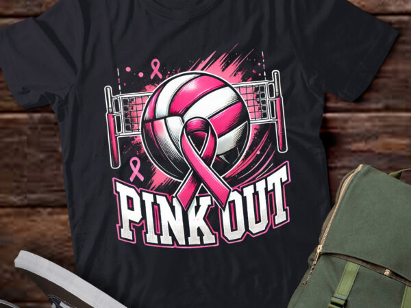 Lt530 volleyball pink out pink ribbon breast cancer awareness t shirt vector graphic