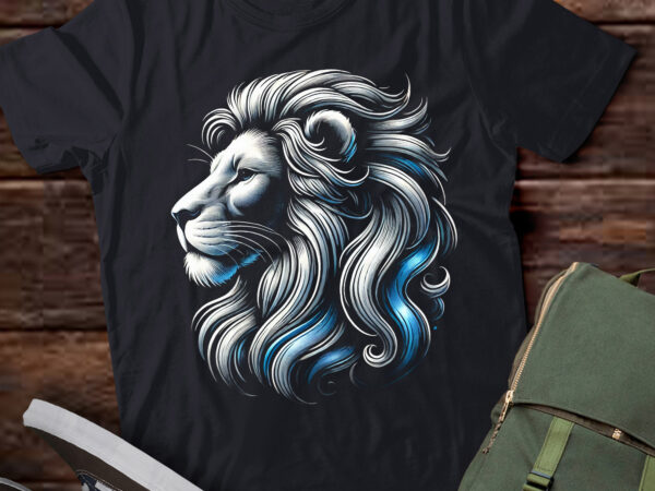 Lt533 cool lion with blue eyes men women lions lover t shirt vector graphic